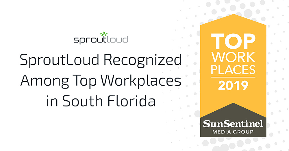 SproutLoud Named 2019 Top Workplace